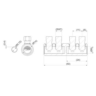 Mynd af Tengihólkur skrúfaður Al 10-35mm²/Cu 4-25mm²