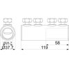 Mynd af Tengihólkur skrúfaður Al/Cu 95-240mm²