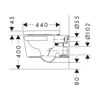 Mynd af Hansgrohe vegghengt salerni 54cm m/setu