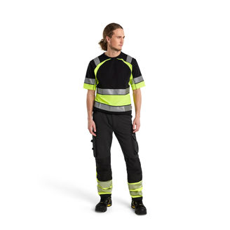 Mynd af BLÅKLÄDER Hi-Vis vinnubuxur 4-way Stretch